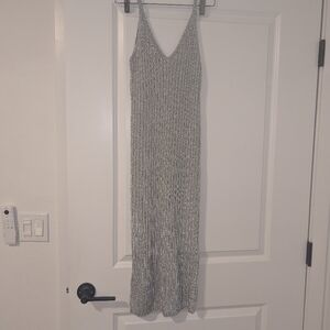 Elegant Silver Sleeveless Dress